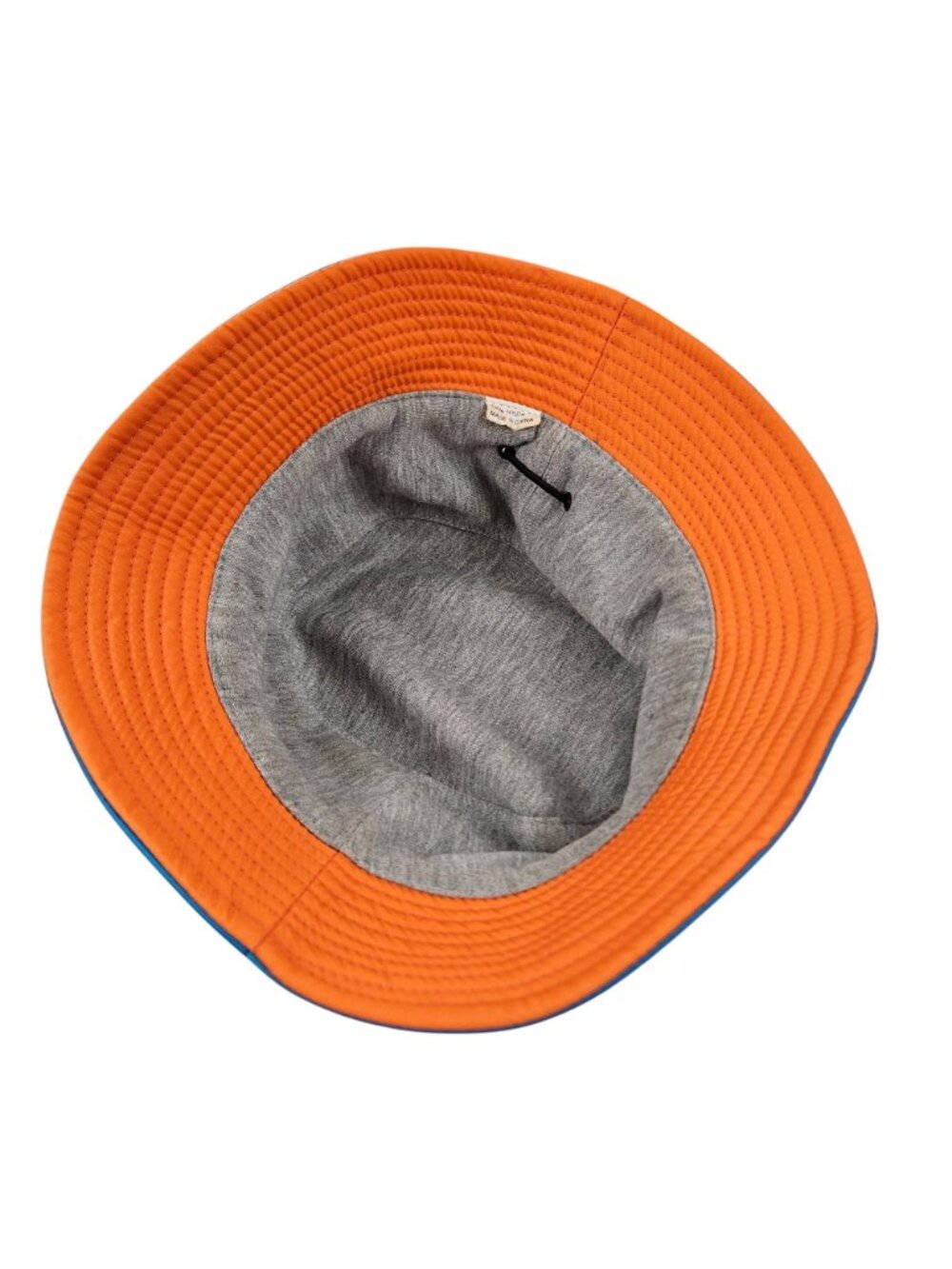 Dunk Wear Bucket Hat Blue Orange Nylon Adjustable Drawcord Coin Pouch Lined - Picture 9 of 9